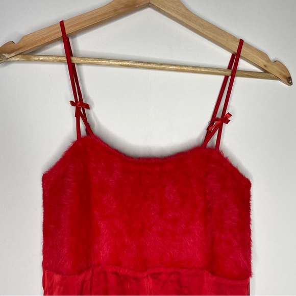 NWT For Love & Lemons x Victoria’s Secret Beautiful Red Slip Dress size M - Picture 2 of 11